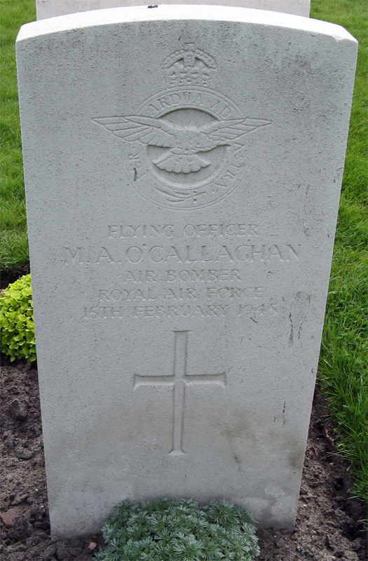 F/O Michael Arthur O'Callaghan<br/><br /><br />died February 15th, 1945